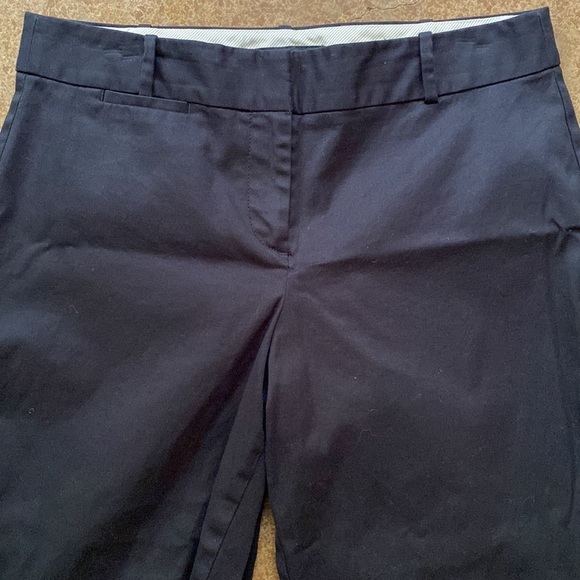 TALBOTS black cotton chino CROP PANTS - CURVY FIT - Picture 4 of 6